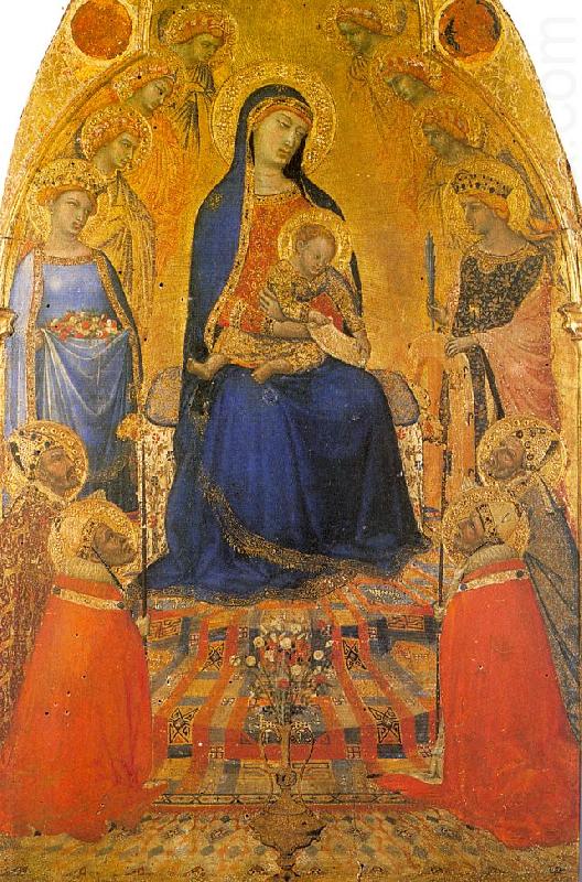 Ambrogio Lorenzetti Madonna and Child Enthroned with Angels and Saints china oil painting image